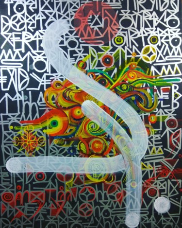 Peinture intitulée "White me" par Khwezi Strydom, Œuvre d'art originale, Acrylique