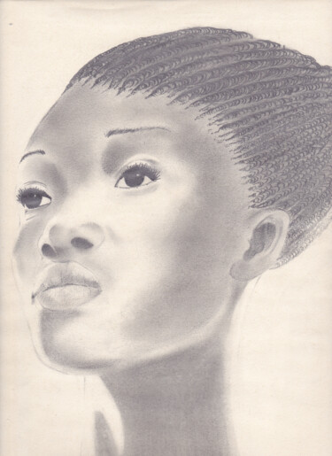 Schilderij getiteld "afrique" door Kian Kalimo, Origineel Kunstwerk, Potlood