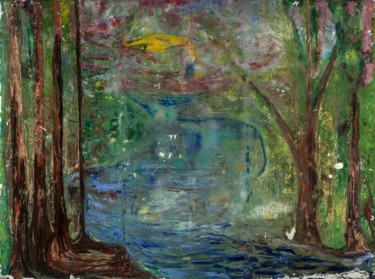 Painting titled "Forest I" by Kian Ziari, Original Artwork