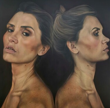 Картина под названием "Confinement, living…" - Kiara Peelman, Подлинное произведение искусства, Масло Установлен на Деревянн…