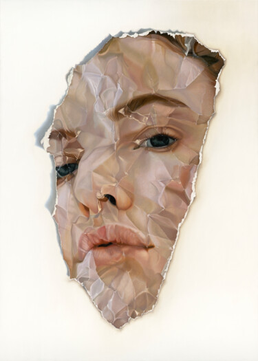 Painting titled "Fragment" by Kiara Peelman, Original Artwork, Oil Mounted on artwork_cat.