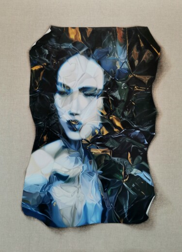 Painting titled "Whispers" by Kiara Peelman, Original Artwork, Oil Mounted on Wood Stretcher frame