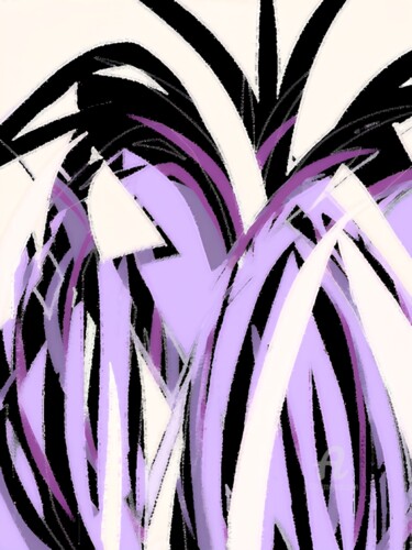 Arte digital titulada "Purple bud" por Kibo Design, Obra de arte original, Trabajo Digital 2D
