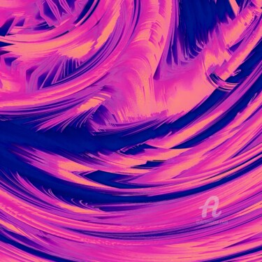 Digitale Kunst getiteld "Pink abstract" door Kibo Design, Origineel Kunstwerk, 2D Digital Work