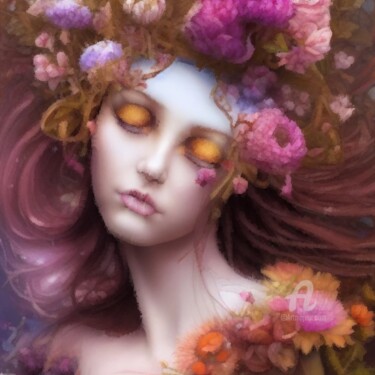 Digital Arts titled "Flora II" by Kibo Design, Original Artwork, Digital Painting