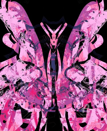 Digital Arts titled "Butterfly II" by Kibo Design, Original Artwork, 2D Digital Work