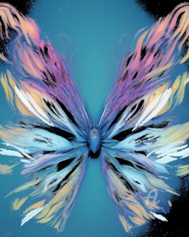 Arts numériques intitulée "Butterfly III" par Kibo Design, Œuvre d'art originale, Peinture numérique