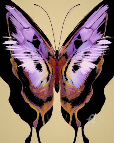 Digital Arts titled "Butterfly VII" by Kibo Design, Original Artwork, Digital Painting