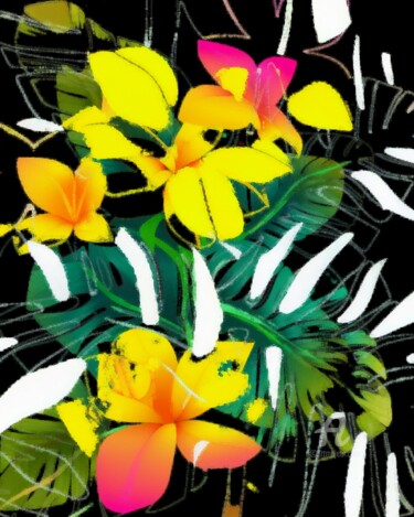 Digital Arts titled "Tropical II" by Kibo Design, Original Artwork, Digital Painting