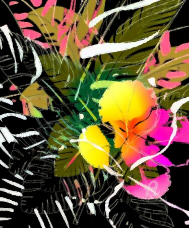 Цифровое искусство под названием "Tropical VI" - Kibo Design, Подлинное произведение искусства, Цифровая живопись