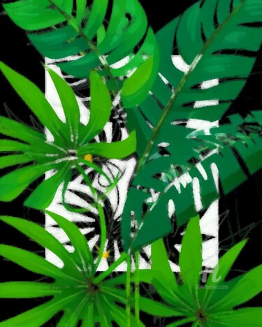 Цифровое искусство под названием "Tropical VII" - Kibo Design, Подлинное произведение искусства, Цифровая живопись