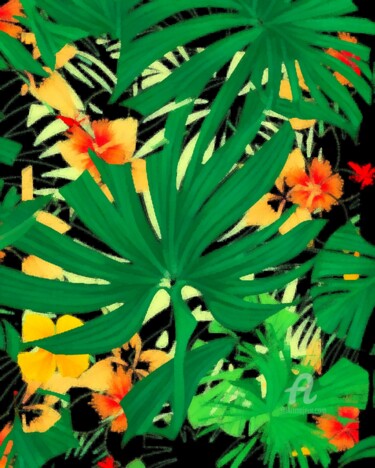 Digital Arts titled "Tropical VIII" by Kibo Design, Original Artwork, Digital Painting