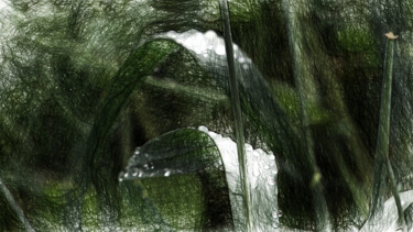 Arts numériques intitulée "Дыхание зелени" par Bez Zvuka, Œuvre d'art originale, Travail numérique 2D