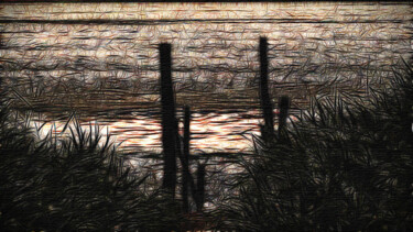 Arts numériques intitulée "Лестница в океан..." par Bez Zvuka, Œuvre d'art originale, Peinture numérique