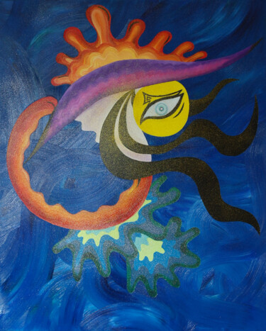 Картина под названием "Eastern Light" - Kim Hannah, Подлинное произведение искусства, Масло Установлен на Деревянная рама дл…