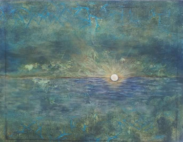 Pittura intitolato "Night of the Pearl" da Kim Schuite, Opera d'arte originale, Acrilico