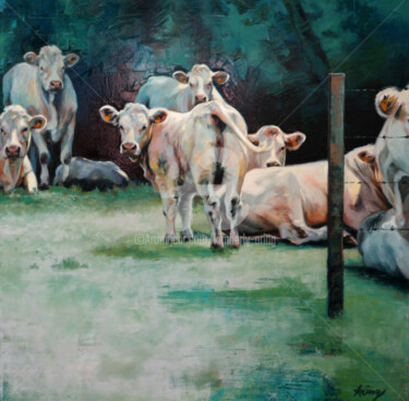 Painting titled "Extended Family" by Kimberly Aring, Original Artwork, Oil