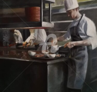 「Chef's Choice」というタイトルの絵画 Kimberly Aringによって, オリジナルのアートワーク, オイル