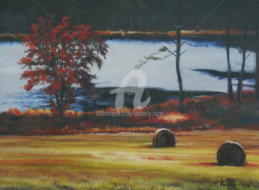 Pintura intitulada "Down Banks Mill Road" por Kimberly Aring, Obras de arte originais, Óleo