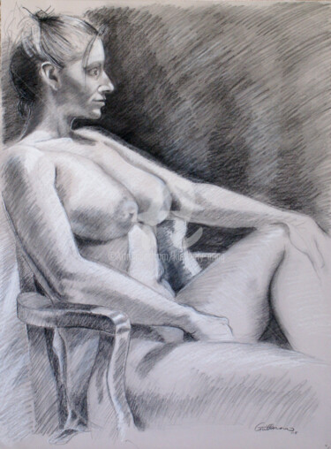Drawing titled "bw-756" by Kimberly Aring, Original Artwork, Charcoal