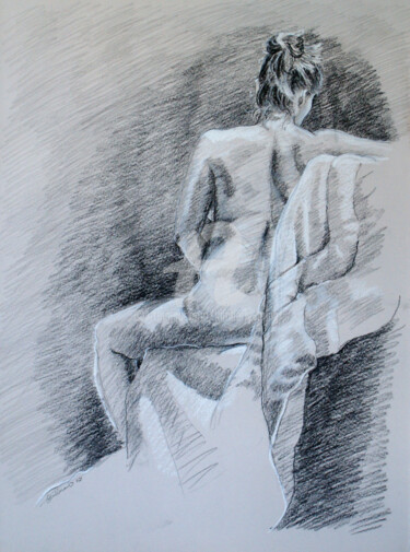 Drawing titled "BW-757" by Kimberly Aring, Original Artwork, Charcoal