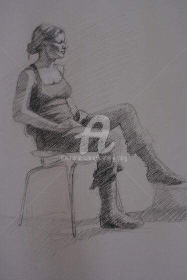 Drawing titled "BW-764" by Kimberly Aring, Original Artwork, Charcoal