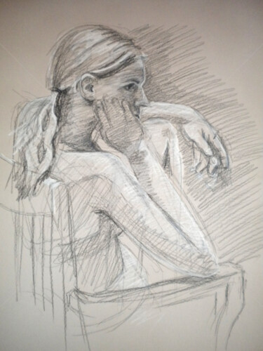 Drawing titled "BW-784" by Kimberly Aring, Original Artwork, Charcoal