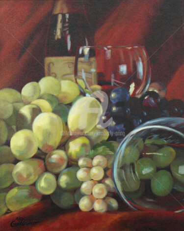 Painting titled "Cheers" by Kimberly Aring, Original Artwork, Oil