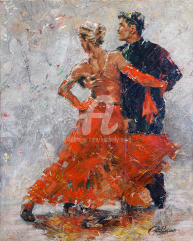 Malerei mit dem Titel "Ballroom Dance" von Kimberly Aring, Original-Kunstwerk, Öl