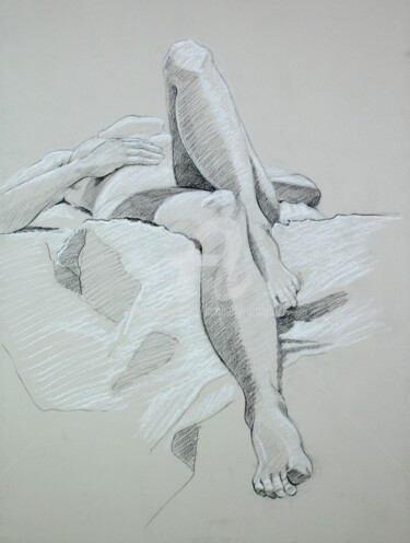 Drawing titled "BW-704" by Kimberly Aring, Original Artwork, Charcoal