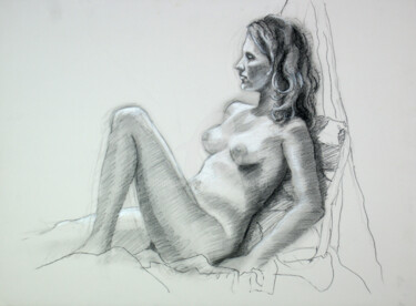 Drawing titled "BW-708" by Kimberly Aring, Original Artwork, Charcoal