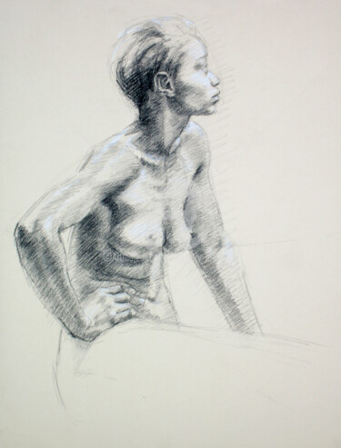 Drawing titled "BW-721" by Kimberly Aring, Original Artwork, Charcoal