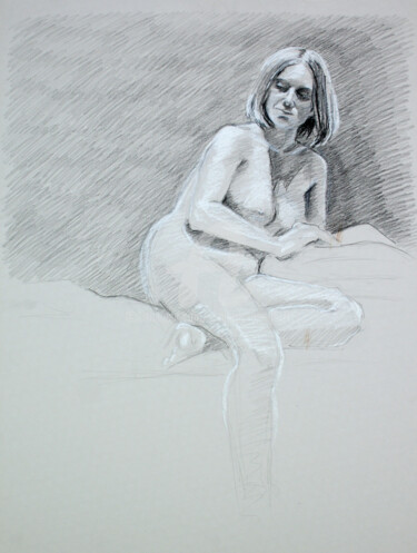Drawing titled "BW-722" by Kimberly Aring, Original Artwork, Charcoal