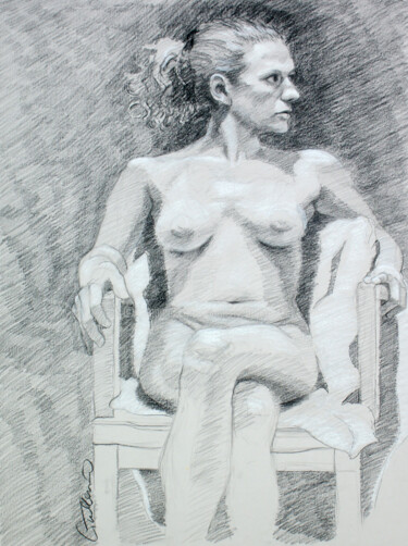 Drawing titled "BW-727" by Kimberly Aring, Original Artwork, Charcoal