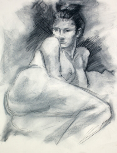 Drawing titled "BW-730" by Kimberly Aring, Original Artwork, Charcoal