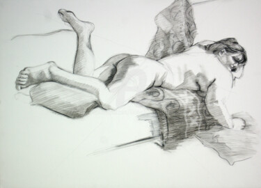 Drawing titled "BW-734" by Kimberly Aring, Original Artwork, Charcoal