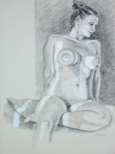 Drawing titled "BW-737" by Kimberly Aring, Original Artwork, Charcoal