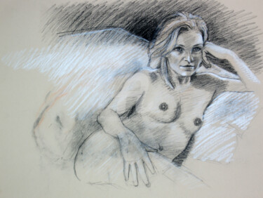 Drawing titled "BW-746" by Kimberly Aring, Original Artwork, Charcoal