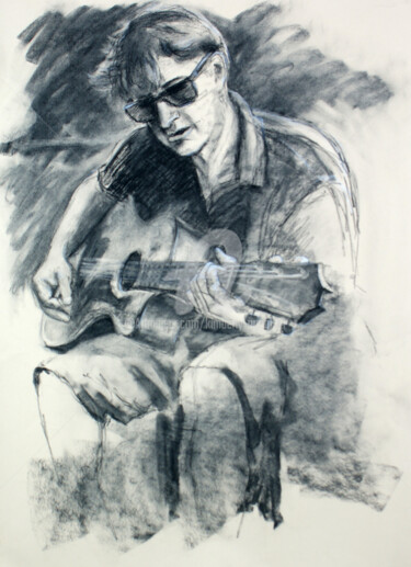 Drawing titled "Private Ballad 1" by Kimberly Aring, Original Artwork, Charcoal