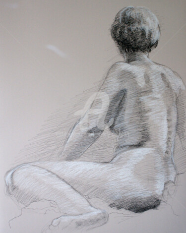 Рисунок под названием "BW-762" - Kimberly Aring, Подлинное произведение искусства, Древесный уголь