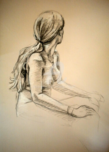 Drawing titled "BW-769" by Kimberly Aring, Original Artwork, Charcoal