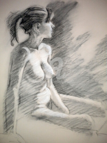 Drawing titled "BW-779" by Kimberly Aring, Original Artwork, Charcoal