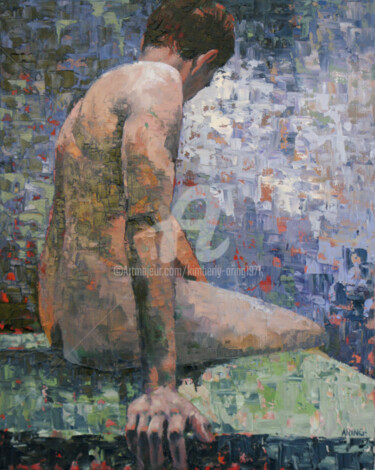 Peinture intitulée "The Man" par Kimberly Aring, Œuvre d'art originale, Huile