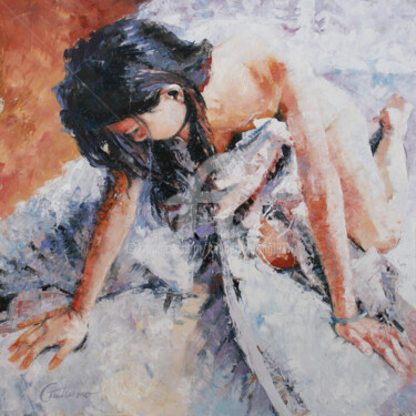 Painting titled "Fallen" by Kimberly Aring, Original Artwork, Oil