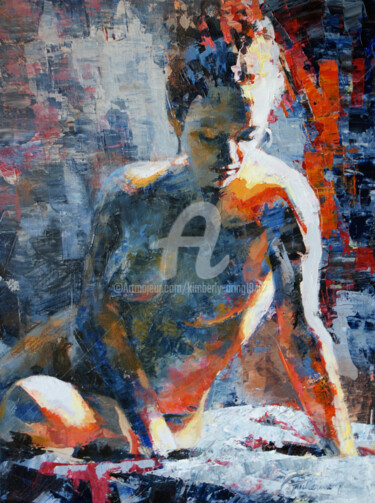 Картина под названием "Hard Times" - Kimberly Aring, Подлинное произведение искусства, Масло