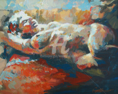 Peinture intitulée "My Olympia" par Kimberly Aring, Œuvre d'art originale, Huile