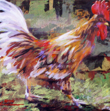 Painting titled "Cock" by Kimberly Aring, Original Artwork, Acrylic