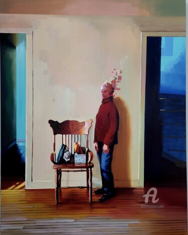 Malerei mit dem Titel "The Rearrangement" von Kimberly Burnett, Original-Kunstwerk, Öl