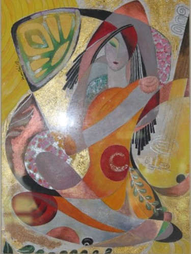 The Girl Who Plays Guitar Painting By Kimchich Artmajeur