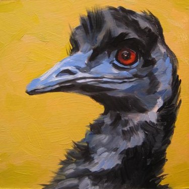 Painting titled "Elusive Emu" by Kim Kibby, Original Artwork